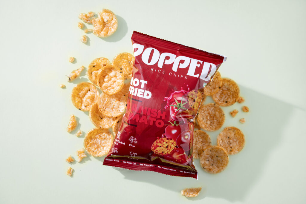 popped - rice - chips